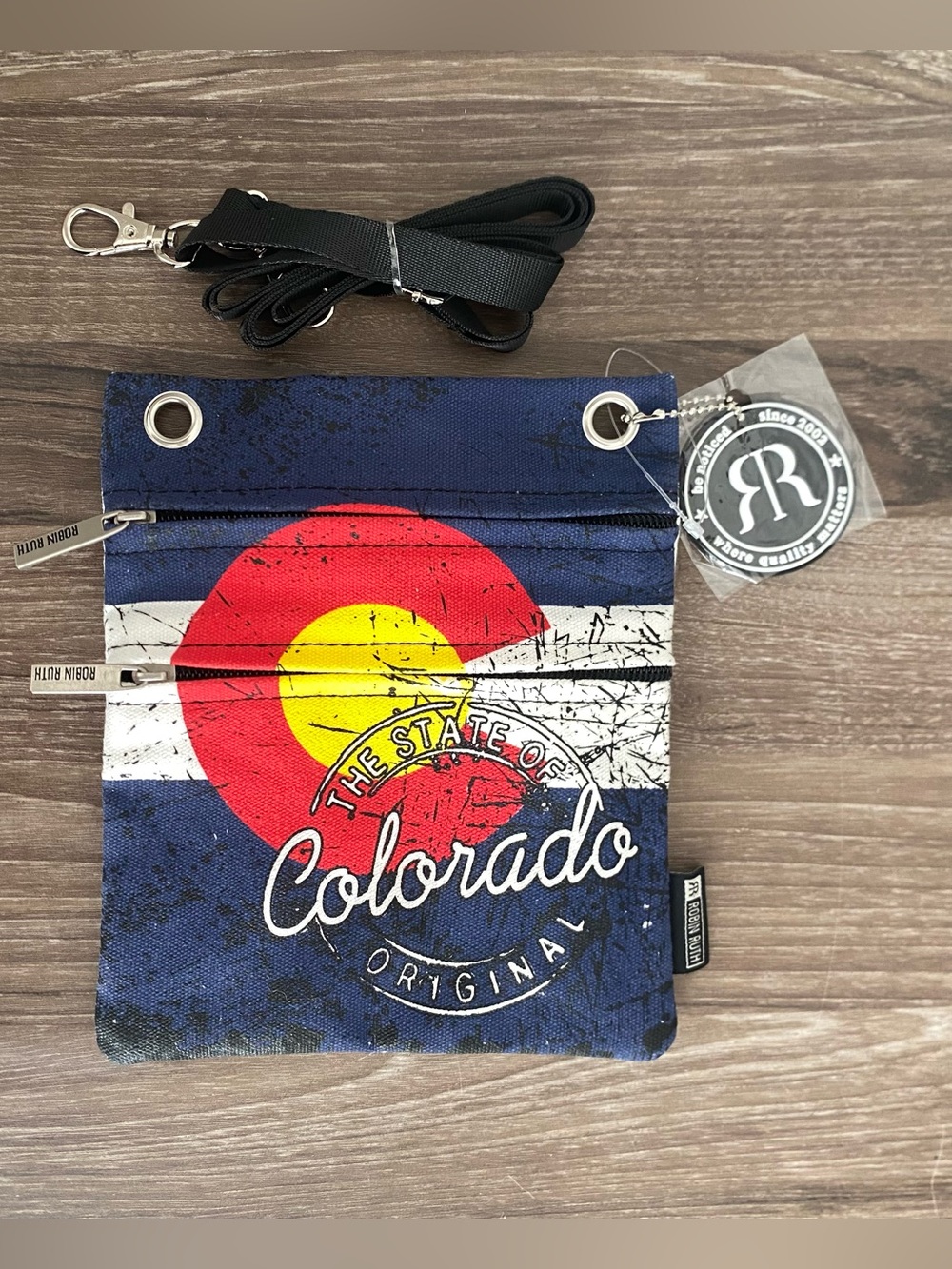 Robin Ruth Womens Colorado Souvenir Cross Body Zipper Travel Bag 7x8